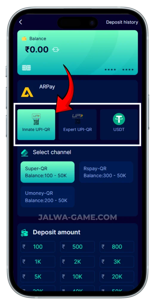 Jalwa-Game-Deposit-Methods