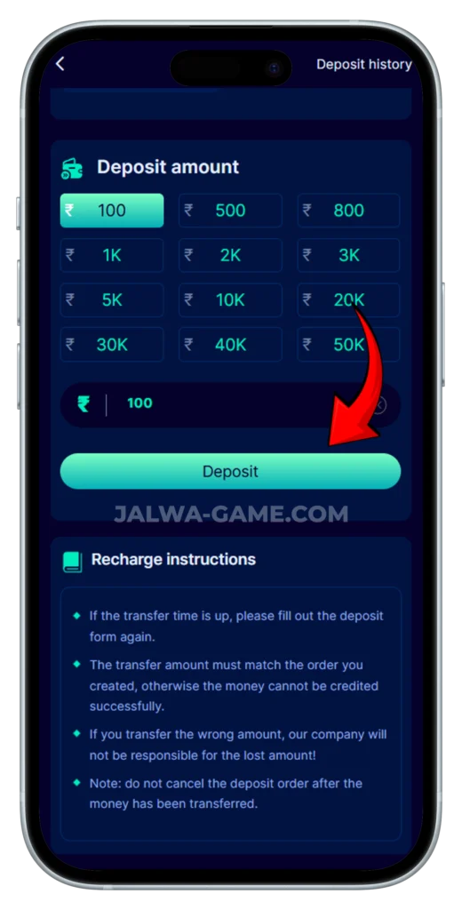 Jalwa-Game-Deposit-Money